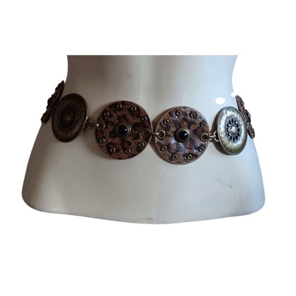 Statement Chain Belt Bronze Wheels Steampunk Nomad Apocalyptic Cosplay Womens